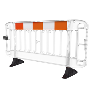 Titan™ 66 White Crowd Control Barrier c/w Engineering Grade Reflective ...